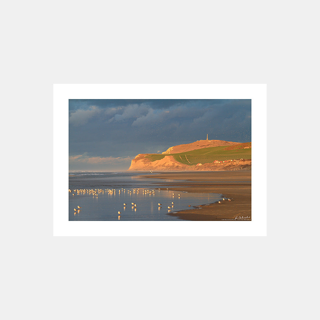 Poster photo 1531 Le Cap Blanc-Nez sous un ciel orageux