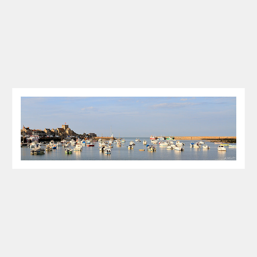 Poster photo 1604 Bateaux dans le port de Barfleur au couchant