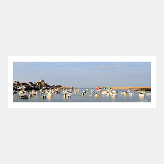 Poster photo 1604 Bateaux dans le port de Barfleur au couchant