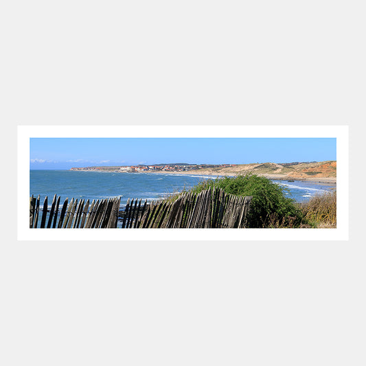 Poster photo 2062 Ganivelles dans les dunes de la Slack et Ambleteuse