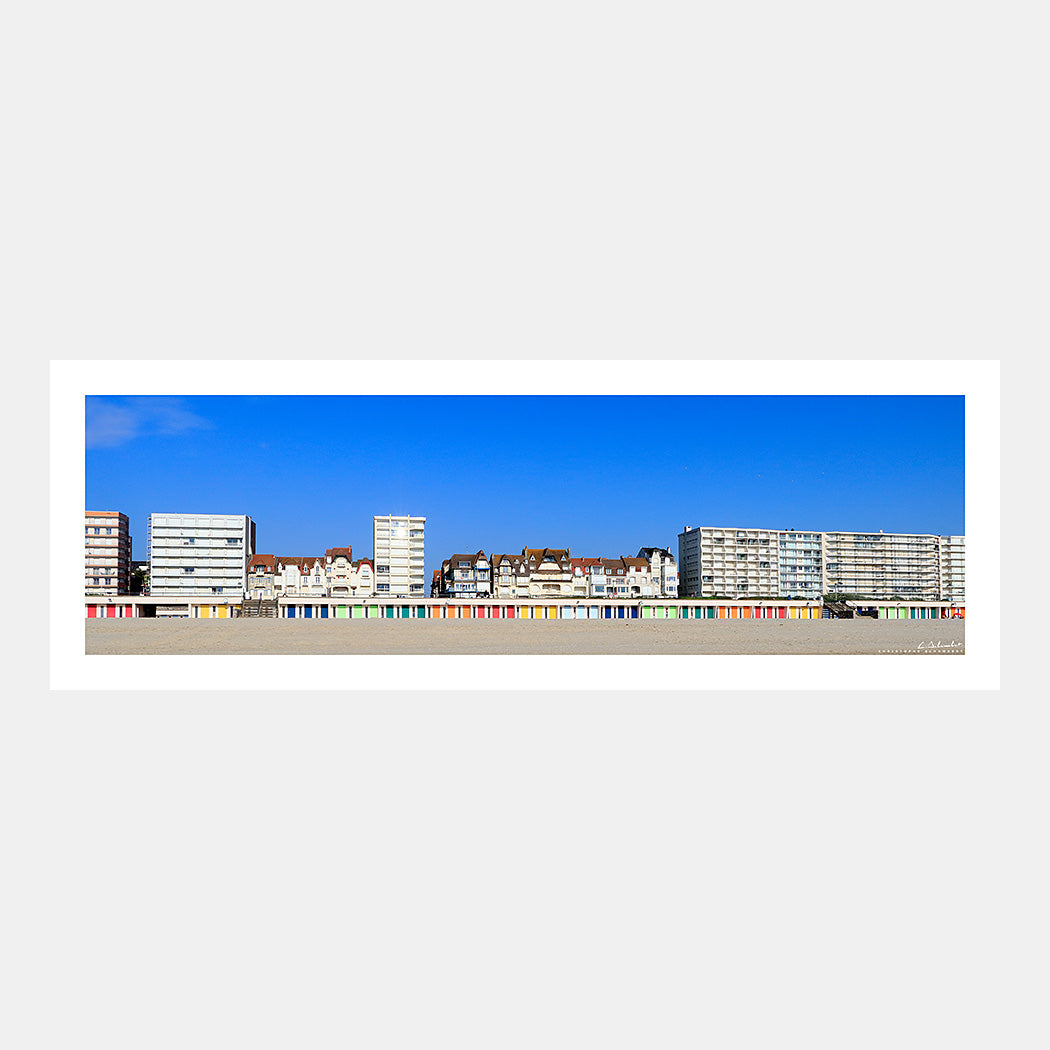 Poster photo 2291 Cabines et front de mer du Touquet en été
